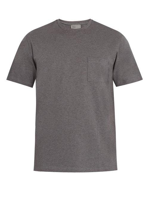 Matchesfashion.com Kilgour - Patch Pocket Cotton Piqu T Shirt - Mens - Grey