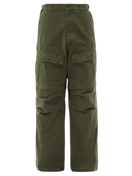Matchesfashion.com Balenciaga - Patch-pocket Cotton-canvas Cargo Trousers - Mens - Khaki