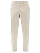 Matchesfashion.com Brioni - Vail Sea Island Cotton-blend Twill Chino Trousers - Mens - Light Beige