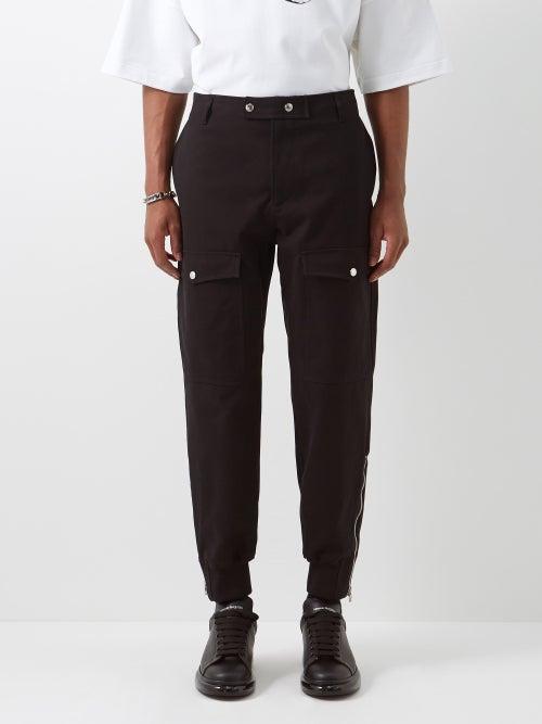 Alexander Mcqueen - Parachute Organic Cotton-canvas Trousers - Mens - Black