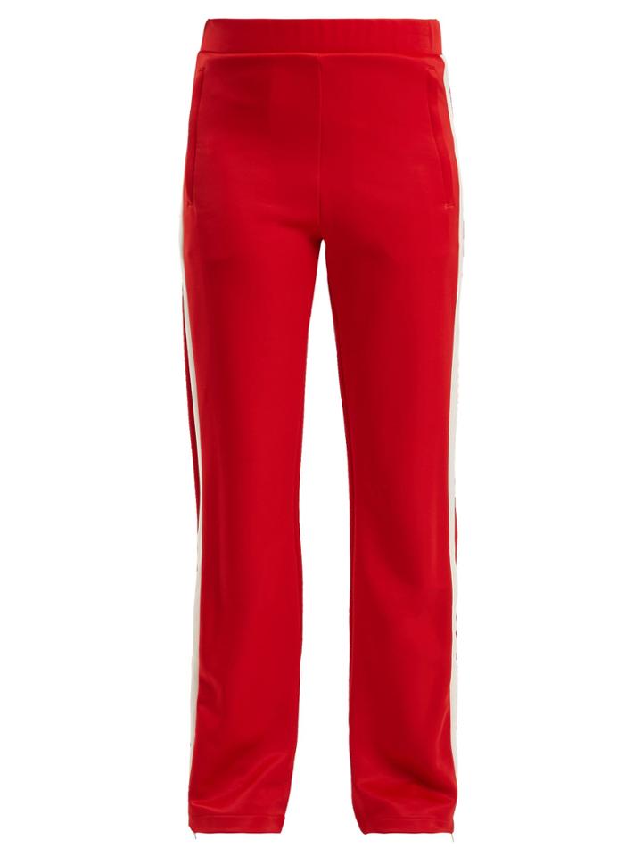 Moncler Side-stripe Wide-leg Jersey Track Pants