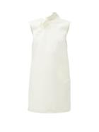 Matchesfashion.com Msgm - Ruffled Crepe Mini Dress - Womens - Ivory