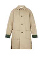 Matchesfashion.com Burberry - Unisex Raglan Sleeved Patch Pocket Cotton Coat - Mens - Khaki