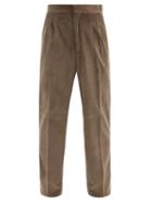 Matchesfashion.com Umit Benan B+ - Tailored Cotton-blend Corduroy Trousers - Mens - Beige