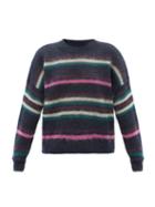 Isabel Marant Toile - Drussell Striped Mohair-blend Sweater - Womens - Navy Multi