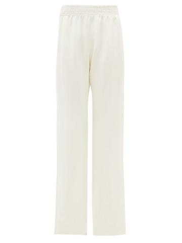 Matchesfashion.com Gabriela Hearst - Themis High-rise Silk Flared Trousers - Womens - Ivory