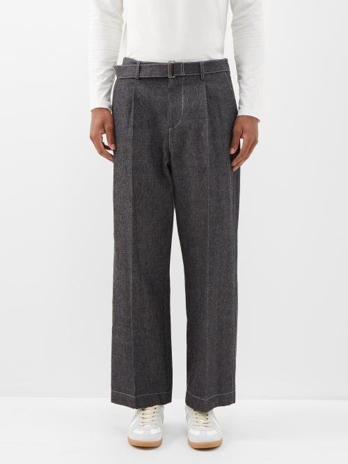 Le17septembre Homme - Belted Wide-leg Jeans - Mens - Black