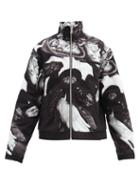 Matchesfashion.com 424 - Wu-tang Fleece-lined Cotton Jacket - Mens - Black Grey