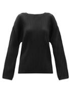 Matchesfashion.com Pleats Please Issey Miyake - Dropped-sleeve Technical-pleated Top - Womens - Black