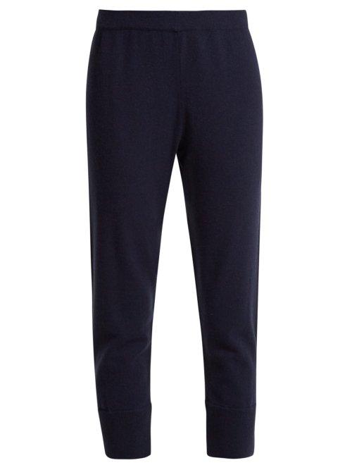 Matchesfashion.com Allude - Cashmere Knitted Trousers - Womens - Dark Navy
