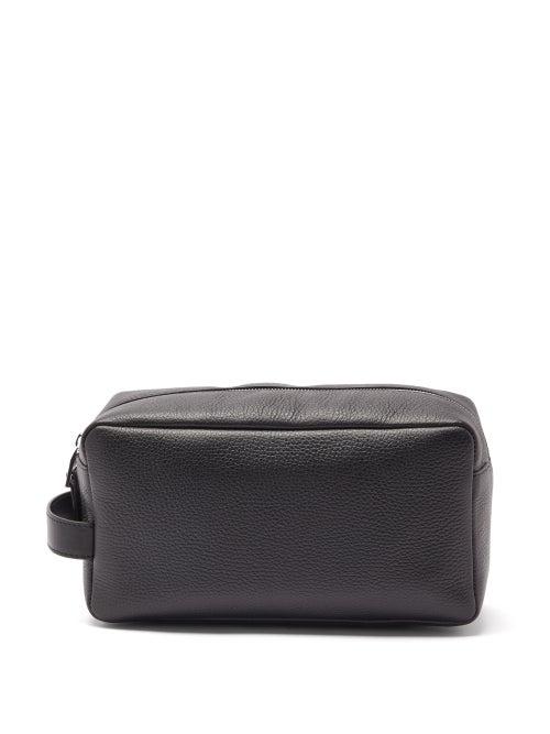Matchesfashion.com Pineider - Grained-leather Wash Bag - Mens - Black