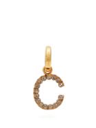 Matchesfashion.com Burberry - C Crystal Embellished Letter Charm - Womens - Crystal