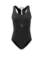 Matchesfashion.com Adidas By Stella Mccartney - Truepurpose Lace-up Back Swimsuit - Womens - Black
