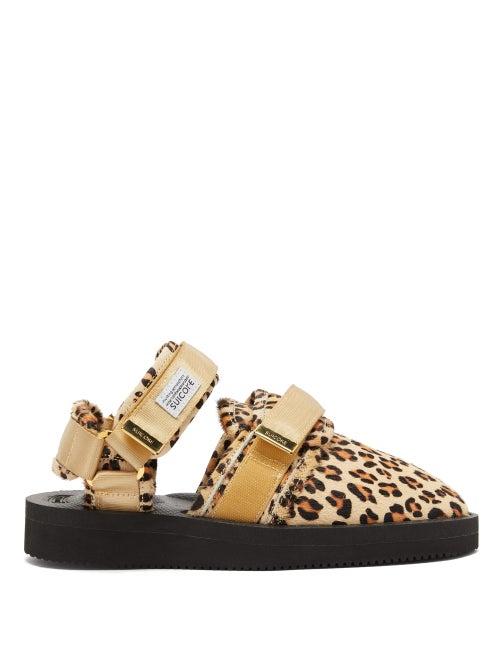 Matchesfashion.com Suicoke - Nots Vhl Leopart Print Calf Hair Loafers - Womens - Leopard
