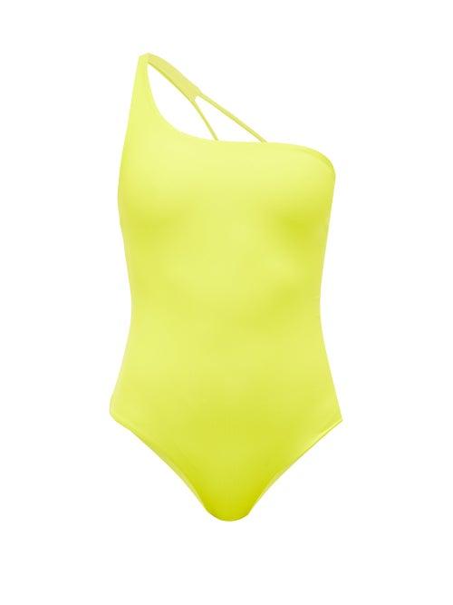 Matchesfashion.com Jade Swim - Apex One-shoulder Swimsuit - Womens - Light Green