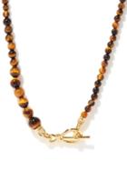 Missoma - Tiger's Eye & 18kt Gold-plated Necklace - Womens - Brown Gold