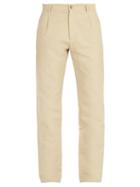 Matchesfashion.com A.p.c. - Florian Cotton And Linen Blend Chino Trousers - Mens - Beige