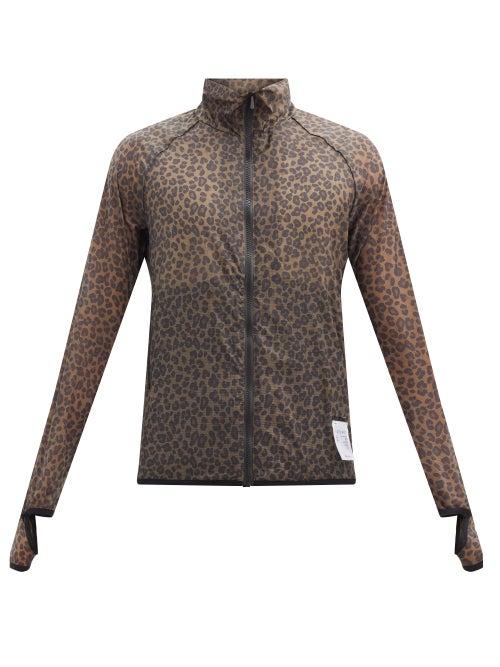 Matchesfashion.com Satisfy - Trail Running Leopard-print Ripstop Jacket - Mens - Brown