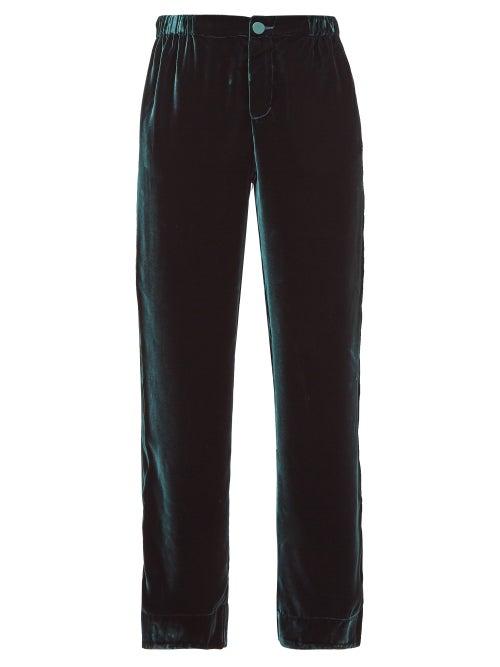Matchesfashion.com F.r.s - For Restless Sleepers - Etere Velvet Straight Leg Trousers - Womens - Green