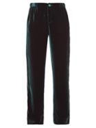 Matchesfashion.com F.r.s - For Restless Sleepers - Etere Velvet Straight Leg Trousers - Womens - Green