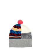 Burberry Multicoloured Patchwork Cashmere-blend Beanie Hat
