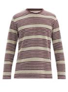 Matchesfashion.com Folk - Highlight Cotton-jersey Long-sleeved T-shirt - Mens - Purple Multi