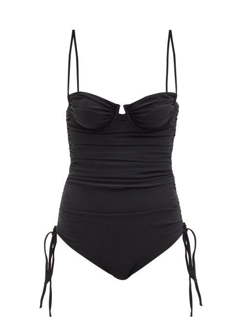 Matchesfashion.com Isa Boulder - Nina Ruched Swimsuit - Womens - Black