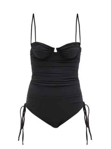 Matchesfashion.com Isa Boulder - Nina Ruched Swimsuit - Womens - Black