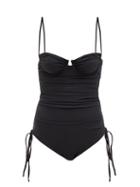 Matchesfashion.com Isa Boulder - Nina Ruched Swimsuit - Womens - Black