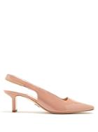 Paul Andrew Gursky Square-toe Slingback Patent-leather Pumps