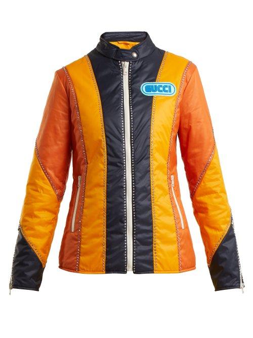 Matchesfashion.com Gucci - Spiritismo Appliqu Long Sleeve Jacket - Womens - Orange Multi