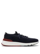 Matchesfashion.com Brunello Cucinelli - Lace-up Mesh Trainers - Mens - Navy