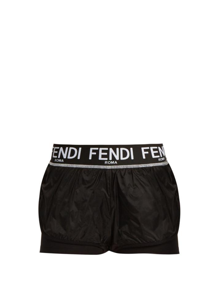 Fendi Logo-waistband Layered Performance Shorts