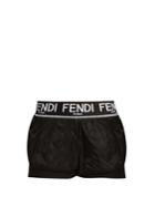 Fendi Logo-waistband Layered Performance Shorts