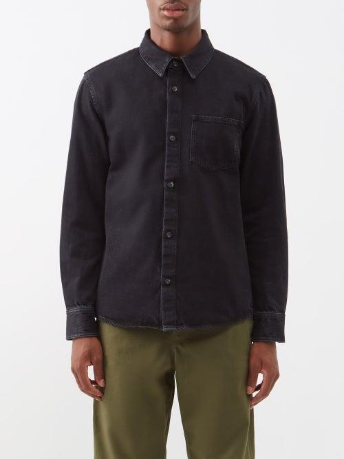 A.p.c. - Valerian Patch-pocket Denim Shirt - Mens - Black