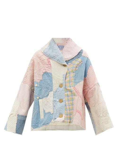 Ladies Rtw By Walid - Malika 19th Century Patchwork-cotton Jacket - Womens - Pink Multi