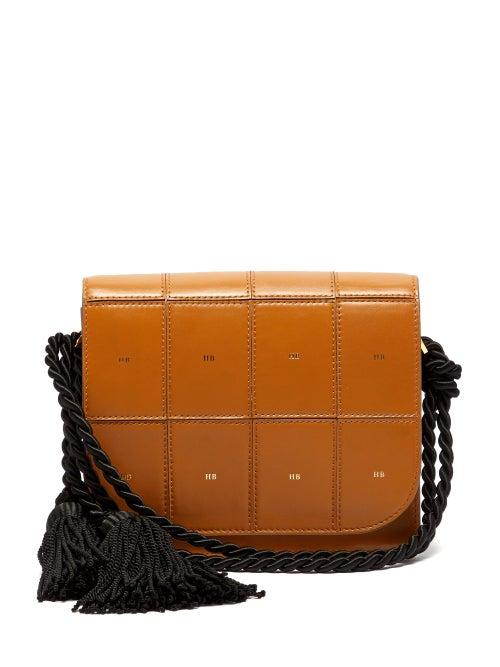 Matchesfashion.com Hillier Bartley - Logo Print Panelled Leather Satchel - Womens - Tan