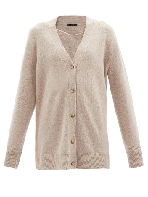 Joseph - Longline Cashmere Cardigan - Womens - Beige