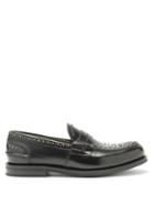 Matchesfashion.com Church's - Pembrey Rubber-sole Studded Leather Penny Loafers - Mens - Black