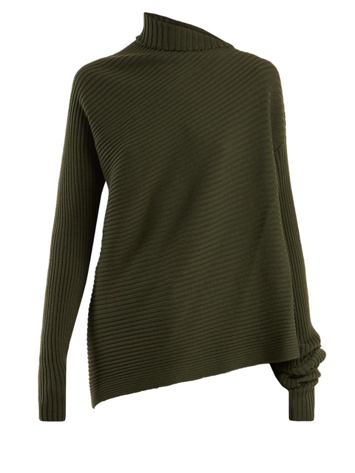 Marques'almeida Asymmetric Ribbed-knit Wool Sweater