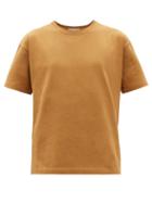 Matchesfashion.com Bottega Veneta - Logo-embroidered Cotton T-shirt - Mens - Beige