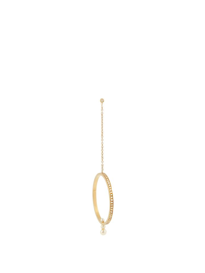 Anissa Kermiche Diamond, Pearl & Yellow-gold Earring