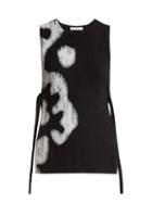 Matchesfashion.com Altuzarra - Louis Floral Print Sleeveless Cotton Top - Womens - Black White