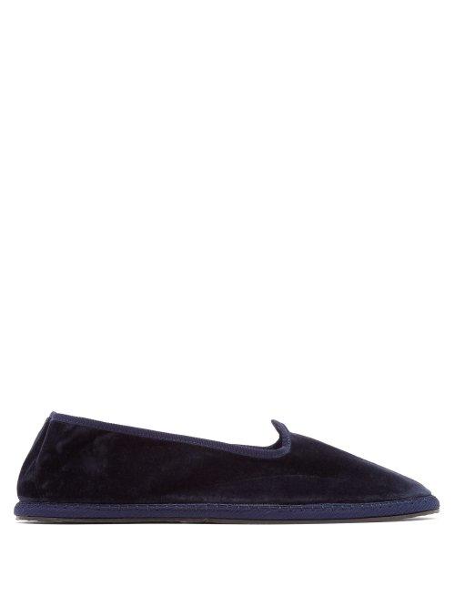 Matchesfashion.com Allagiulia - Velvet Espadrilles - Mens - Navy