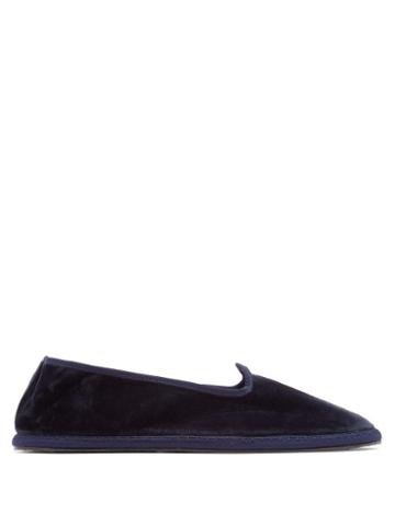 Matchesfashion.com Allagiulia - Velvet Espadrilles - Mens - Navy