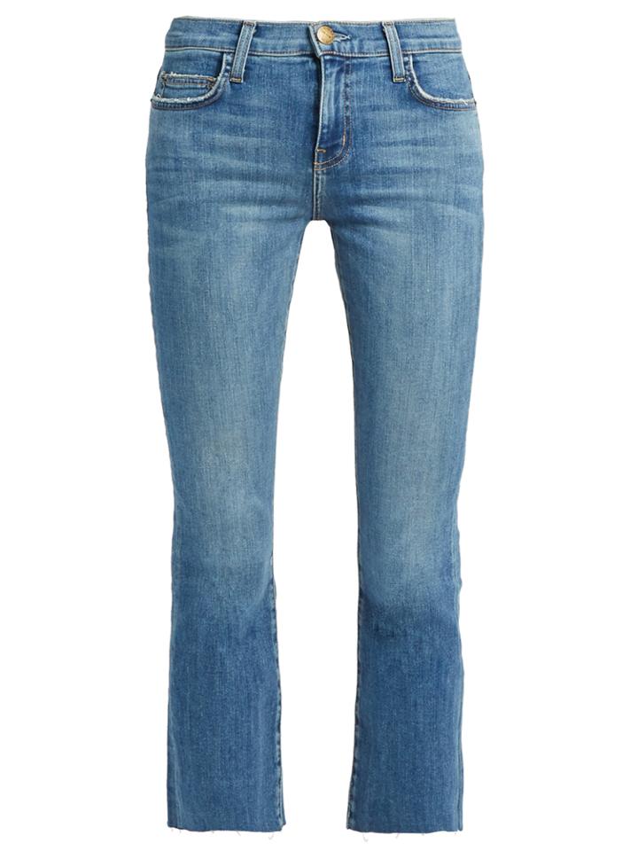 Current/elliott The Kick Mid-rise Cropped Jeans