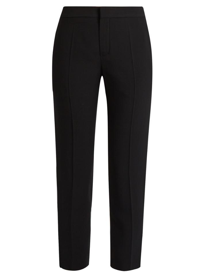 Chloé Slim-leg Cady Cropped Trousers