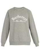 Burberry Logo-embroidered Cotton-blend Sweatshirt