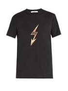 Matchesfashion.com Givenchy - Lightning Bolt Arrow Print Cotton T Shirt - Mens - Black