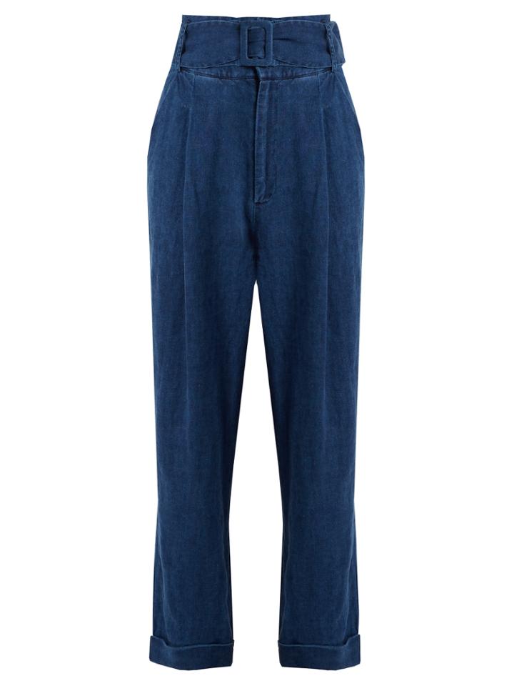 Sea Ripley High-rise Wide-leg Linen Trousers